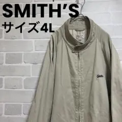 スミスアメリカン　ブルゾン　ベージュ　4L ワンポイントロゴ　ビッグサイズ