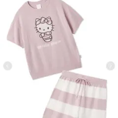 サンリオハウス ジェラートピケ ハローキティ スムーズィーセットアップ ピンク