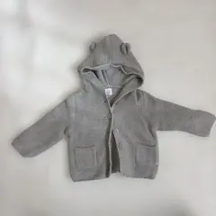 babyGAP くま耳 ニットカーディガン グレー 12-18m