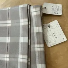 ウール/シルク/ポリ チェク布地