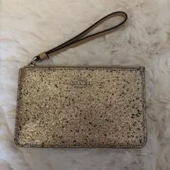COACH ゴールド グリッター リストレット ポーチのサムネイル