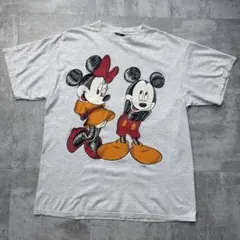 ヴィンテージ】90s MICKEY&COディズニーミッキーミニーTシャツ墨黒L