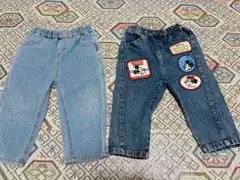 ディズニー　リトシージーンズ　ズボン　90cm 2着セット　ミッキー　デニム