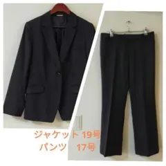 大きいサイズ19号17号　N♡LINE　黒無地　パンツスーツ　セットアップ