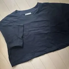 ZARA クロップド丈 黒Tシャツ