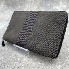 【美品】エルメス ラウンドファスナー 長財布 パースGM エールライン グレーのサムネイル