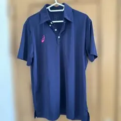 asics ネイビー ポロシャツ