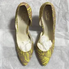 エスペランサ レディース ヒール パンプス グリーン 新品未使用 24.0