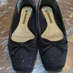 COULEUR VARE ブラック フラットシューズ 23.0cm