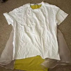 ZARA 異素材　バックシアー　Tシャツ
