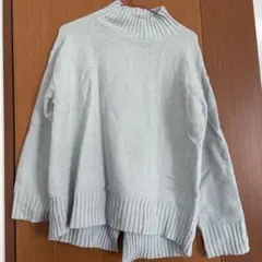 水色 長袖ニットセーター　ジーユー　GU