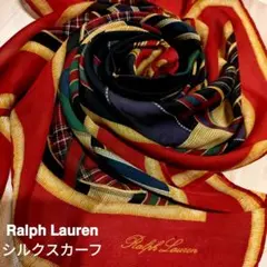 Ralph Lauren シルク100% チェック柄 スカーフ