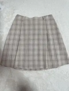 Emsexcite ベージュ チェック ミニタイトスカート