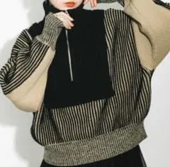 り*様 KBF レイヤード　ハーフジップ　ニット