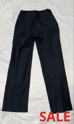 スラックスグレー細いストライプ、日本製