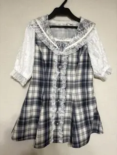 NOEMIE ノエミー チェック柄レース付きボトムセットアップ