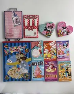 ディズニー　メモ帳 9冊　& 付箋2つセット　まとめ売り