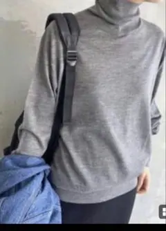 Spick & Span グレー タートルネックセーター