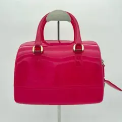 【美品】FURLA　フルラ　キャンディバッグ　ハンドバッグ　スケルトン　ピンクのサムネイル