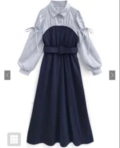 グレイル　ベルト付きシャツドッキングリボンワンピース[tg797]