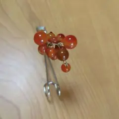 オレンジ系天然石風かんざし 約4cm