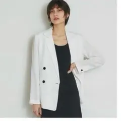 新品】mukii テーラードジャケット ホワイト 大野真理子 - メルカリ