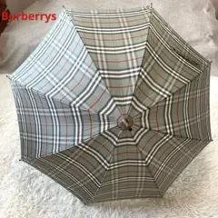 Burberrys ノバチェック 希少カラー ヴィンテージ 木製ハンドル 長傘