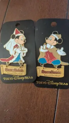 東京ディズニーシー Buon Natale ピンバッジ 2種セット初期平成レトロ