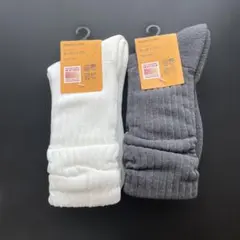 ユニクロ ルーズソックス2足【未使用タグ付】 ヒートテック23〜25㎝
