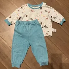 水色 ムーミンベビーパジャマ 80cm