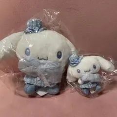 サンリオ　シナモロール　冬のおめかし　ぬいぐるみ　マスコットホルダー