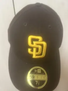 New Era 59FIFTY キャップ 黒/黄色 7 1/4