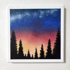 「銀河」　アクリル画　原画　ハンドメイド　アート