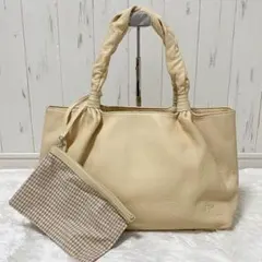 KITAMURA キタムラ トートバッグ 肩かけ A4サイズ レザー 型押しロゴ