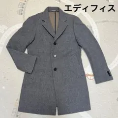 美品 EDIFICEエディフィス メンズ ウールチェスターコート46M グレー