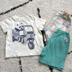 マーキーズ　Tシャツ　ハーフパンツ　2枚おまとめセット　90cm パンダ