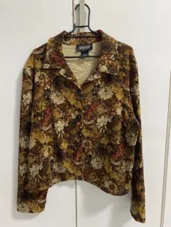 ヴィンテージ　花柄 長袖ジャケット