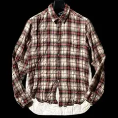 COMME des GARCONS HOMME★切替ドッキング長袖チェックシャツのサムネイル