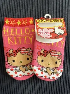 ▼値下げしました。HELLO KITTY ピンク靴下 13-18cm