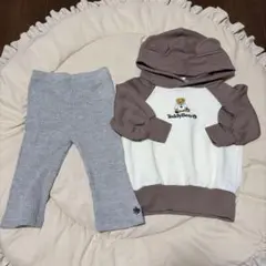 くまさんパーカーとレギンスセット