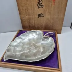 Martian／マーシャン 木の葉型盛皿 トレイ 昭和レトロ 木箱入り 美品 