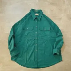 90sUSA製St. John's Bayシャモアクロス長袖シャツXXLグリーン