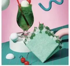 完売商品☆ 近沢レース クリームソーダ シーズンタオル 昭和レトロ