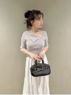 LILY BROWN アシメカラーニットコンビワンピース - メルカリ