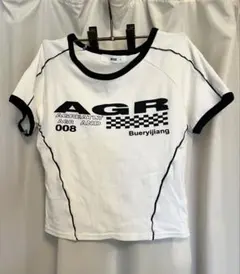 WEGO リンガー ロゴ Tシャツ ホワイト ブラック フリー 韓国風
