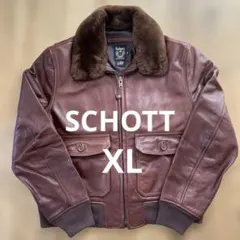 Schott NYC フライトジャケット レザー ブラウン