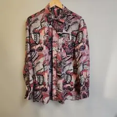 抽象模様 長袖シャツ