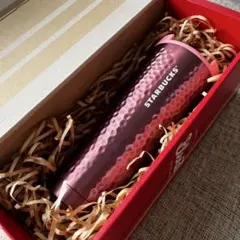 商品確認　スターバックス　限定ホリデー2018 ステンレスタンブラー　ピンク