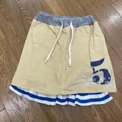 インナーパンツ付ベージュスカートのサムネイル