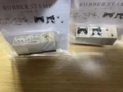 セリア　ラバースタンプ　３Ｐ　ネコ